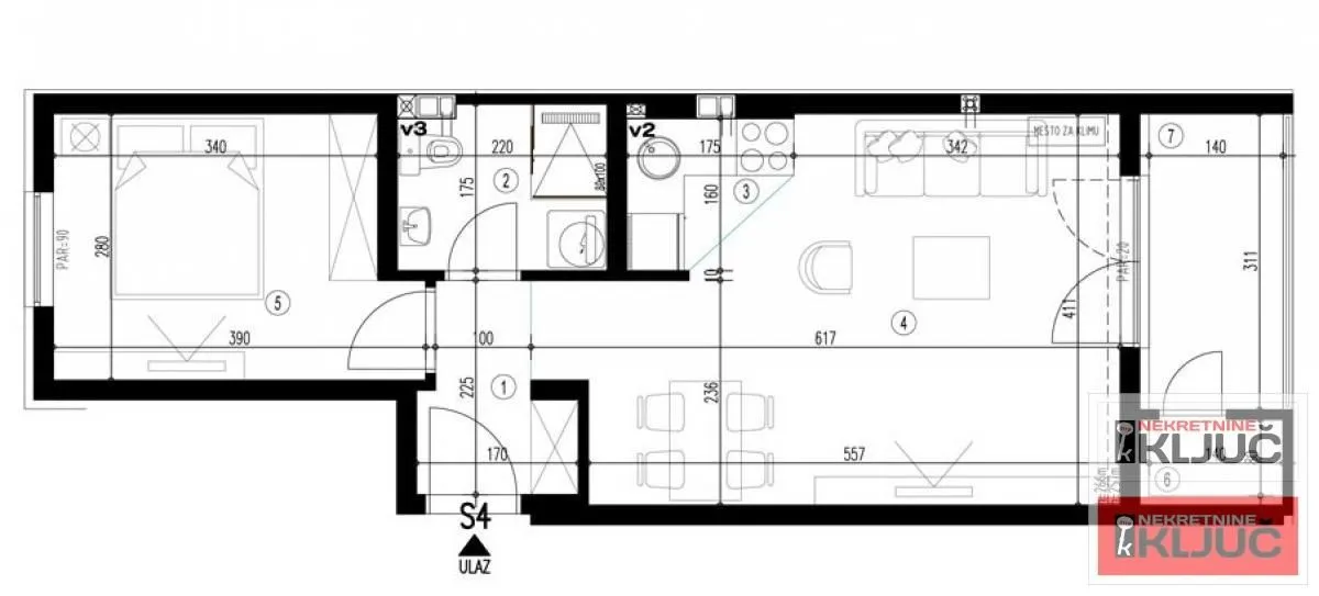 Sale, two bedroom apartment, 44m², Adice, Novi Sad Sve Podlokacije