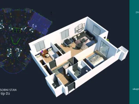 Prodaja, dvosoban stan, 69m², Zagorič, Podgorica - image 2