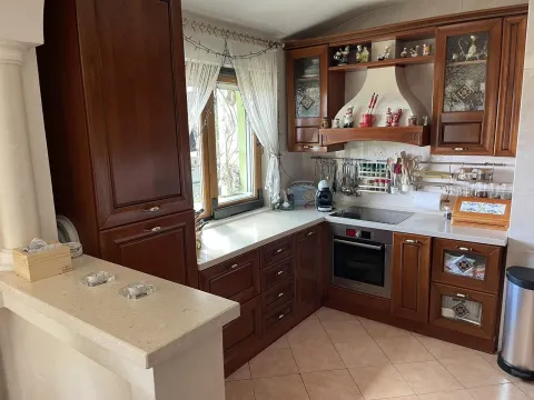 Klasična kuhinja sa drvenim elementima i ugradnom rernom. - image 19