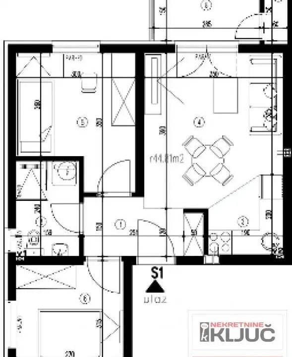 Sale, two bedroom apartment, 45m², Adice, Novi Sad Sve Podlokacije