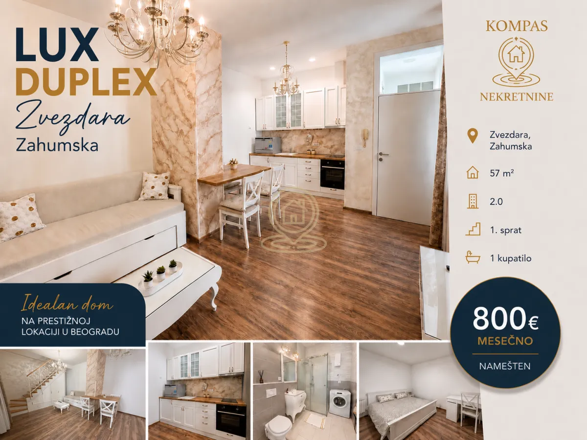 Rent, two bedroom apartment, 57m², Lion, Zvezdara Sve Podlokacije
