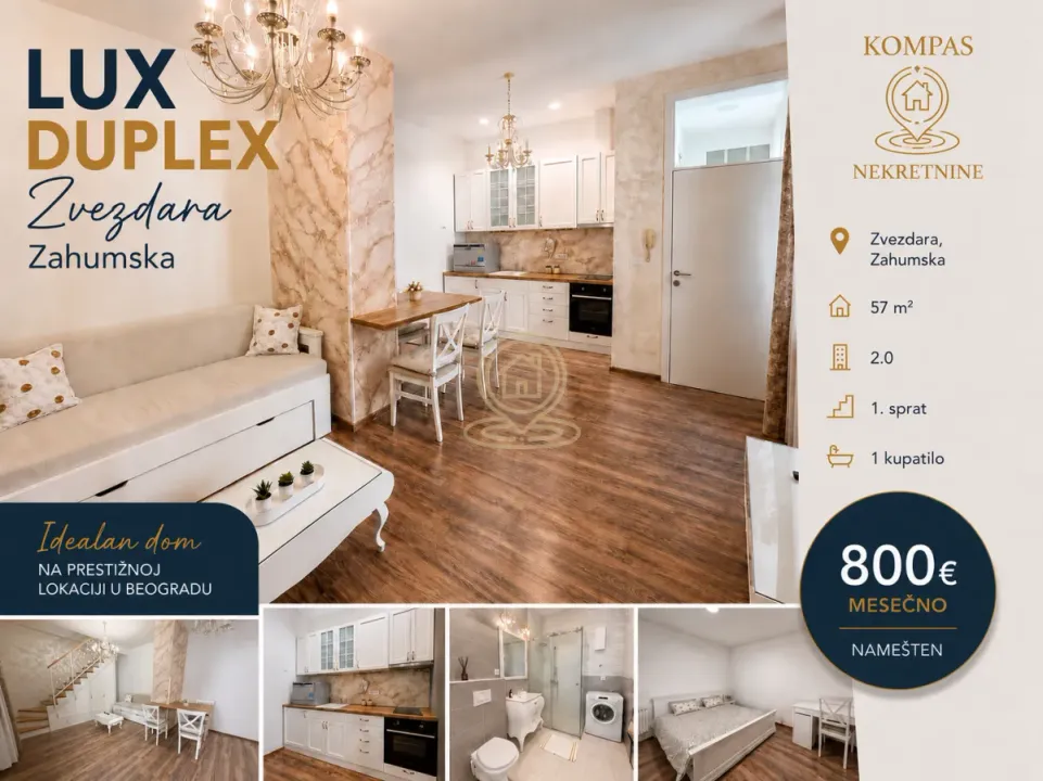 Rent, two bedroom apartment, 57m², Lion, Zvezdara Sve Podlokacije