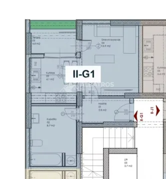 Osnova stana sa rasporedom prostorija i dimenzijama. - image 5