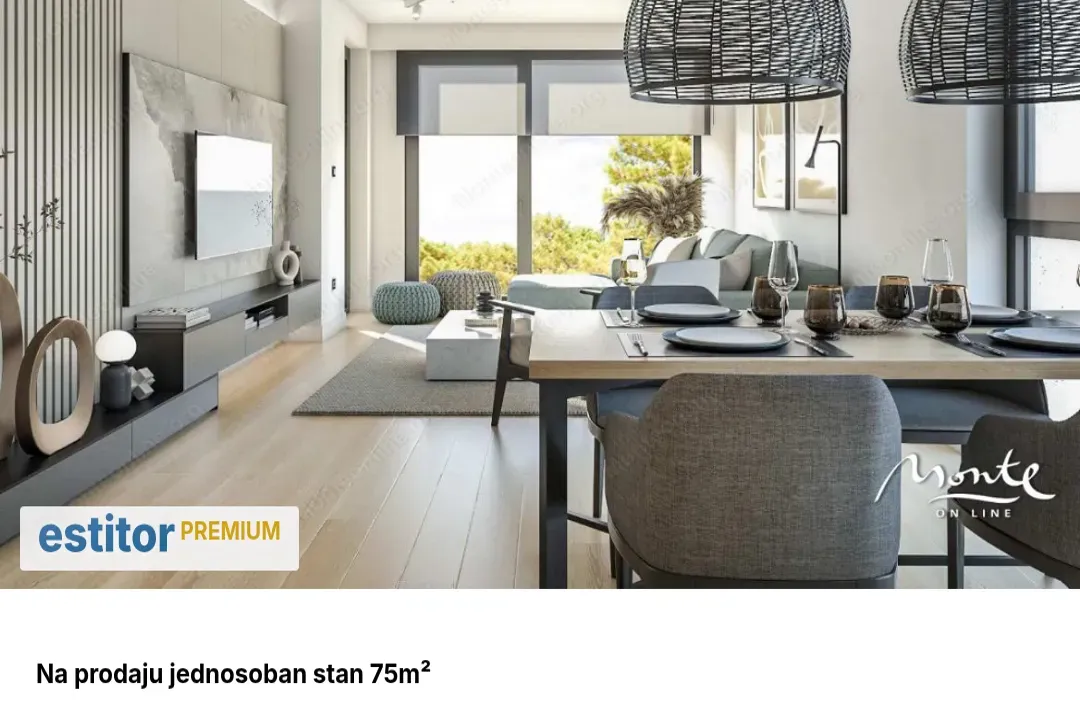 Prodaja, jednosoban stan, 75m², Budva, Crna Gora