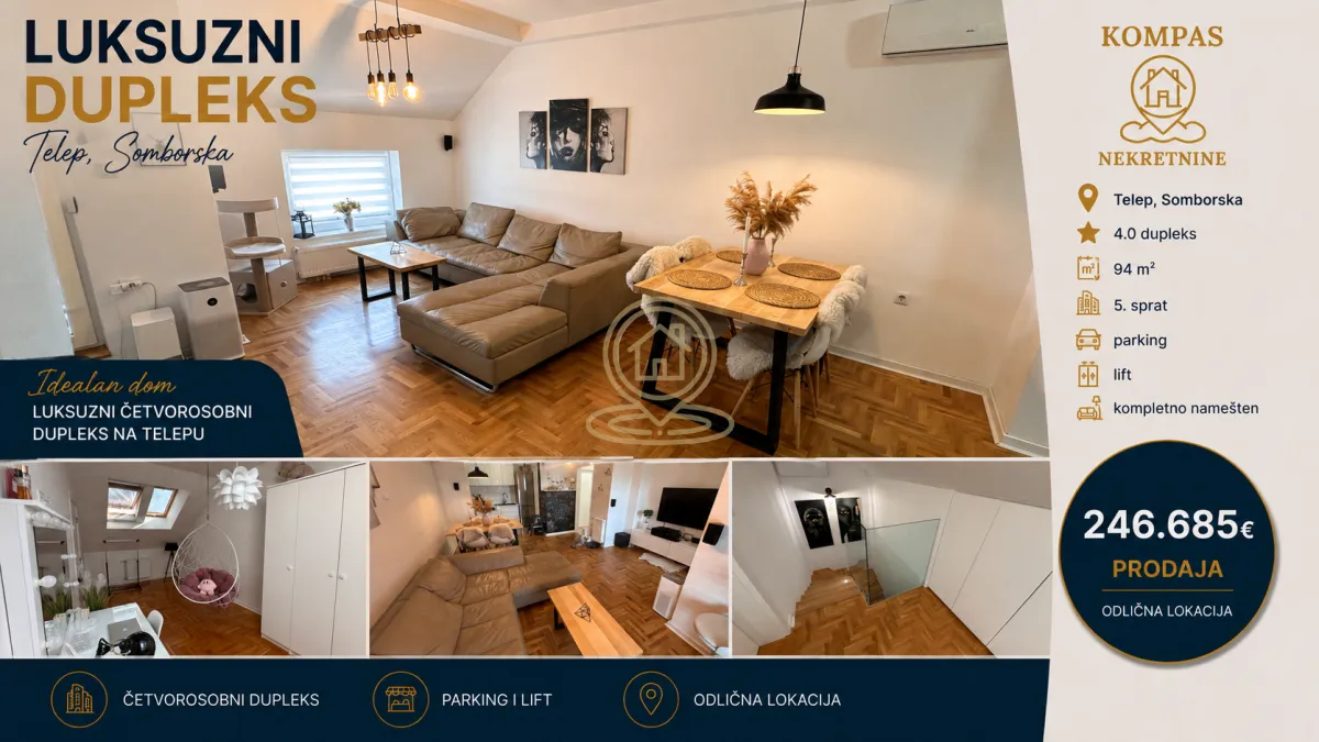 Sale, four bedroom apartment, 94m², Telep, Novi Sad Sve Podlokacije
