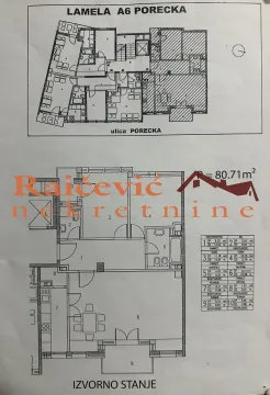Osnova stana sa rasporedom prostorija i kvadraturom. - image 14