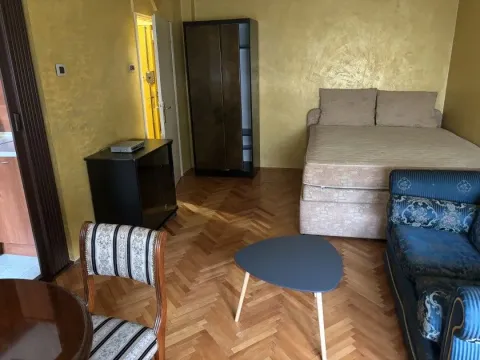 Dnevna soba sa krevetom, foteljom i parketom na podu. - image 7