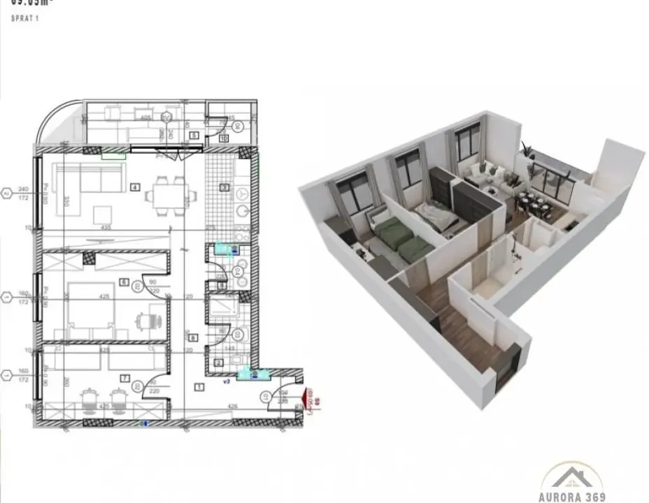 Prodaja, trosoban stan, 69m², Telep, Novi Sad Sve Podlokacije