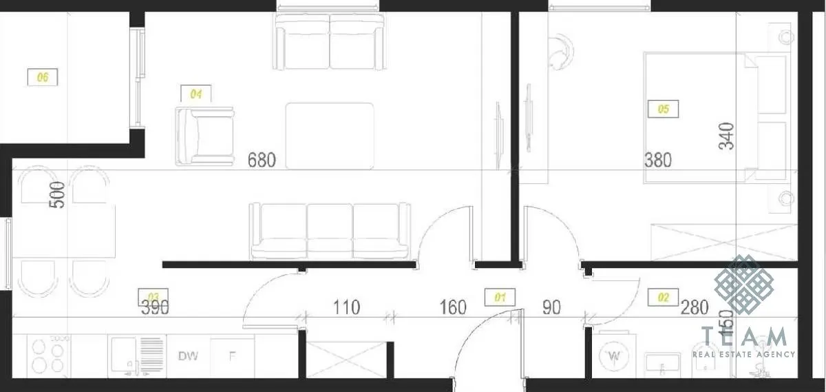 Sale, one bedroom apartment, 52m², Podkošljun, Budva