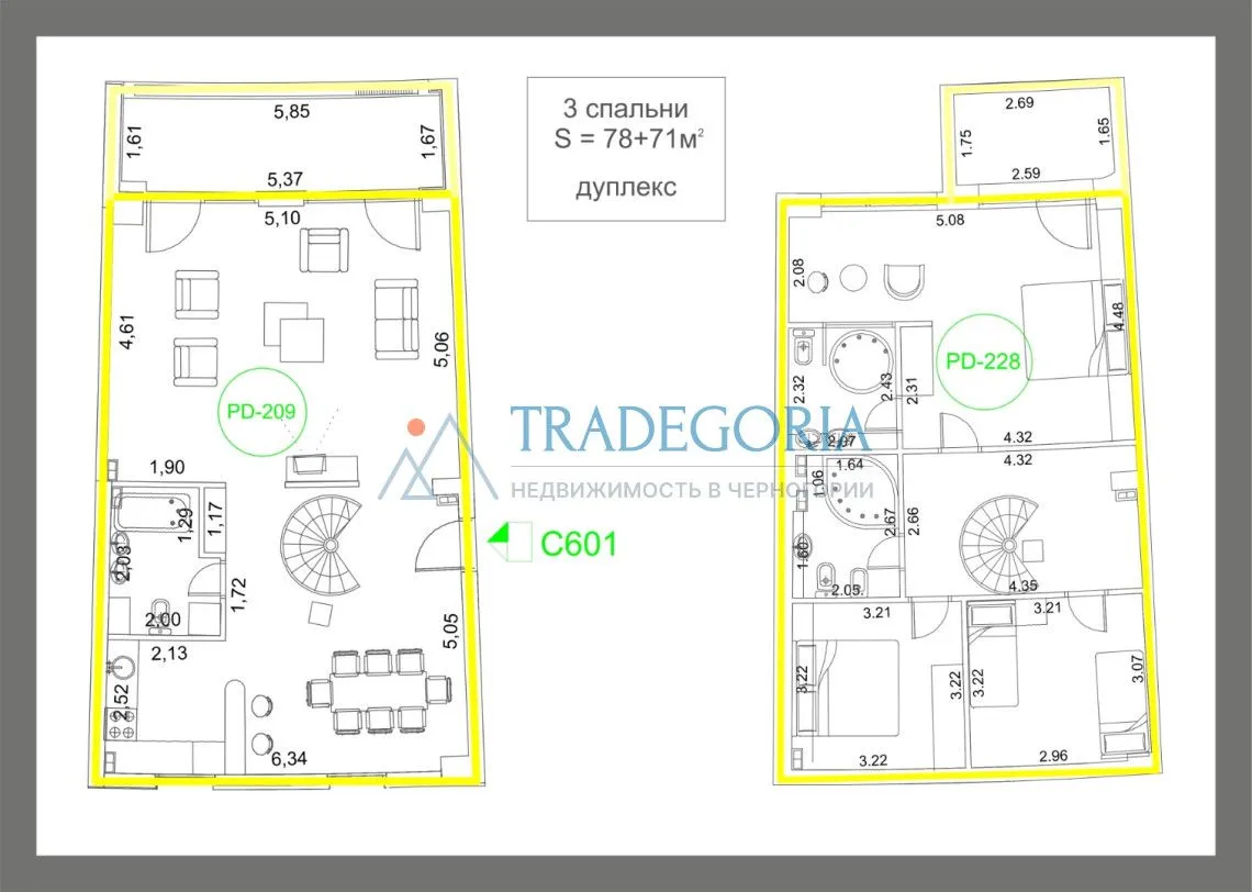 Prodaja, trosoban stan, 149m², Budva, Crna Gora