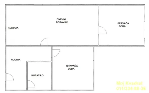 Osnova stana sa rasporedom prostorija. - image 11