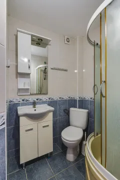 Manje kupatilo sa tuš kabinom, umivaonikom i toaletom. - image 15
