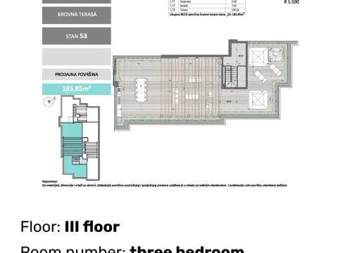 Sale, three bedroom apartment, 303m², Centar, Podgorica - image 3