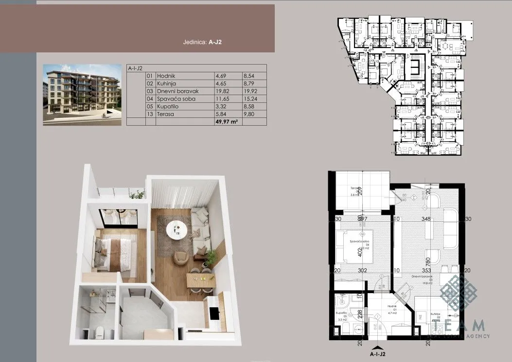 Prodaja, jednosoban stan, 50m², Ljubović, Podgorica