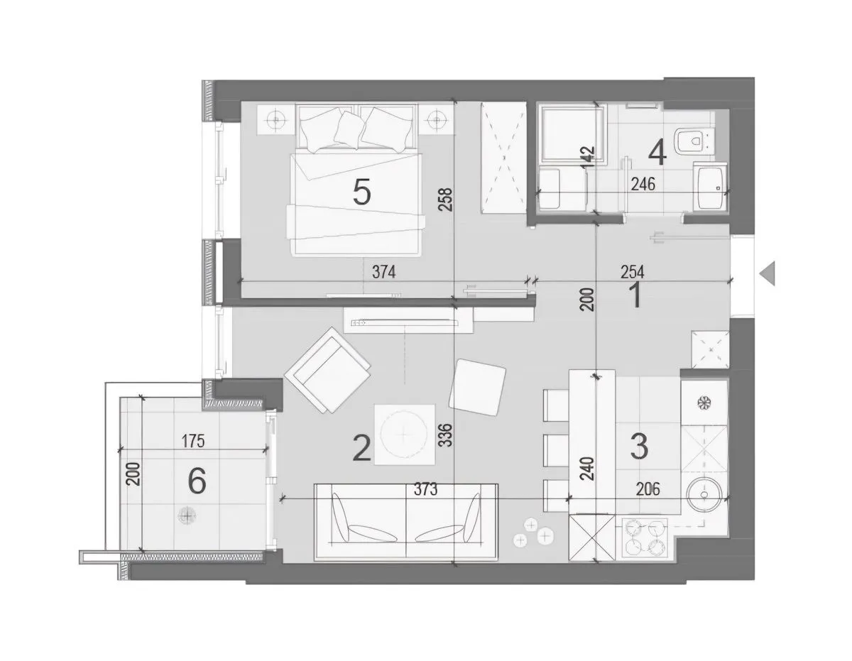 Sale, two bedroom apartment, 39m², Novi Beograd Blok 25, Novi Beograd Sve Podlokacije