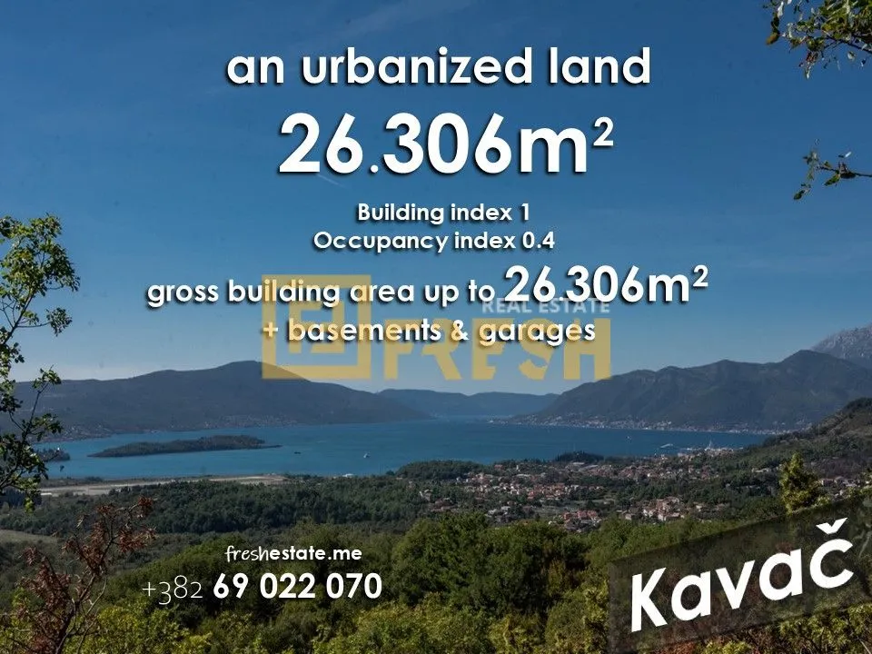 Prodaja, plac, 26306m², Kotor, Crna Gora