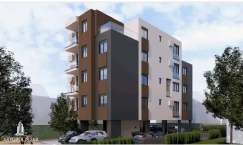 Spoljašnji izgled moderne stambene zgrade sa terasama i parkingom u prizemlju. - image 6