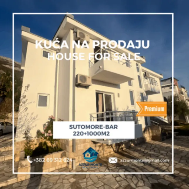 Sale, house, 220m², Sutomore, Bar