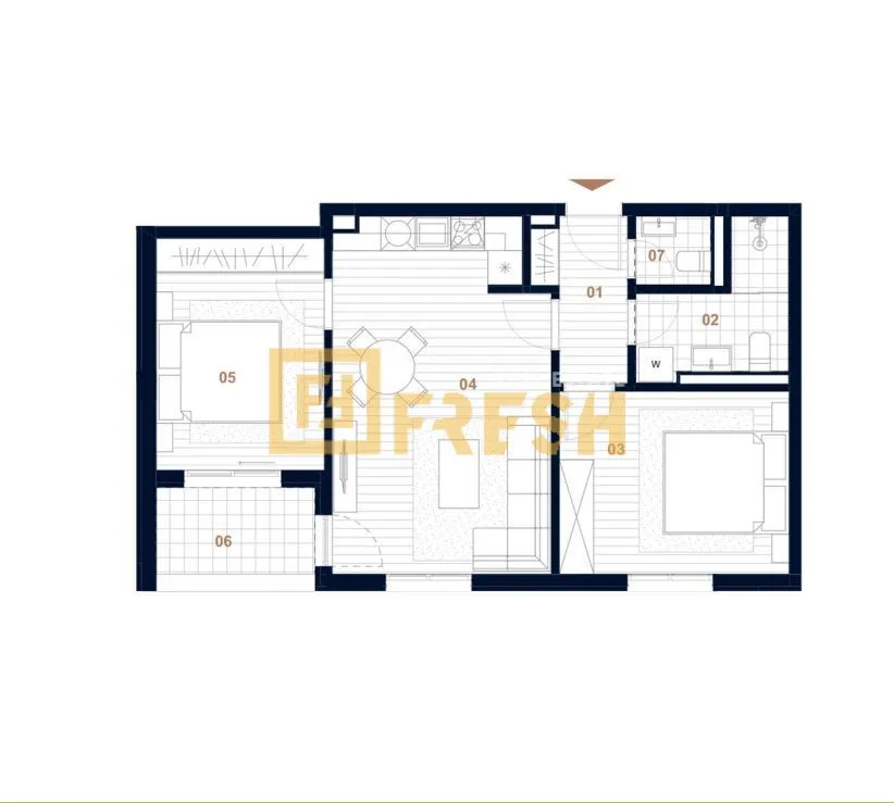 Prodaja, dvosoban stan, 63m², Centar, Budva