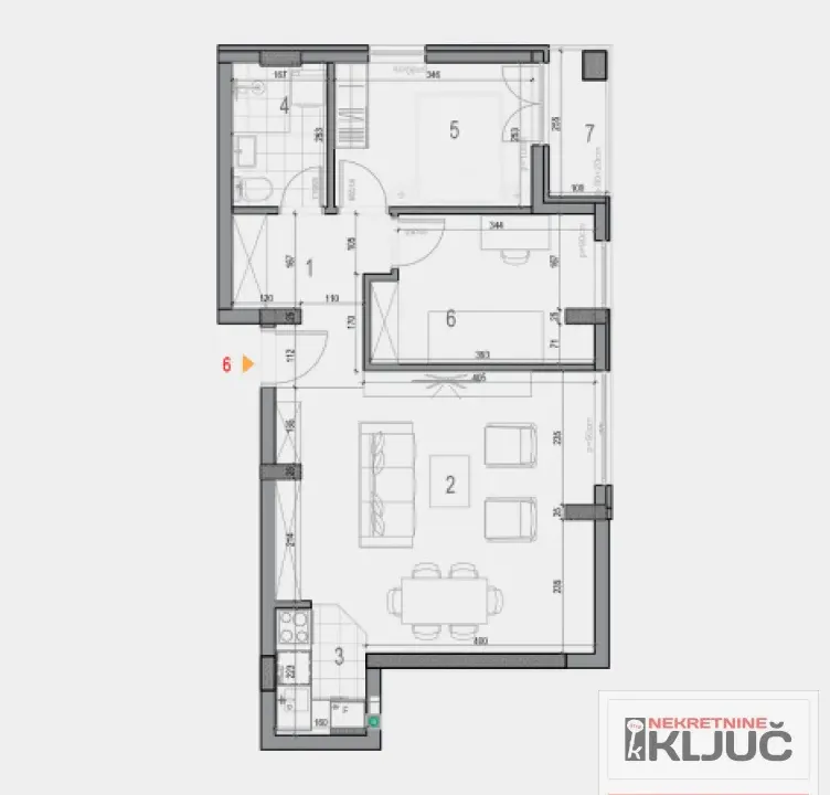 Sale, three bedroom apartment, 60m², Telep, Novi Sad Sve Podlokacije