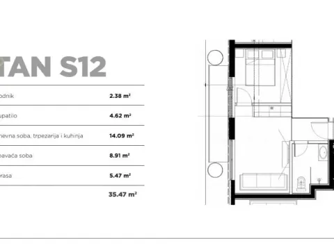 Prodaja, dvosoban stan, 36m², Lekino Brdo, Voždovac Sve Podlokacije - image 4