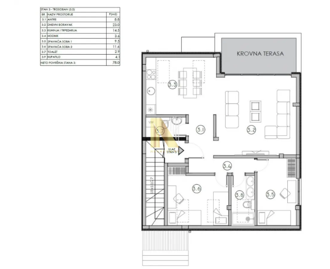 Prodaja, trosoban stan, 78m², Futog, Novi Sad Sve Podlokacije