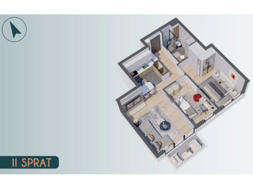 Sale, three bedroom apartment, 60m², Altina, Beograd