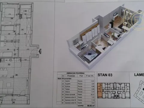 Prodaja, četvorosoban stan, 69m², Avijatičarsko naselje, Novi Sad Sve Podlokacije