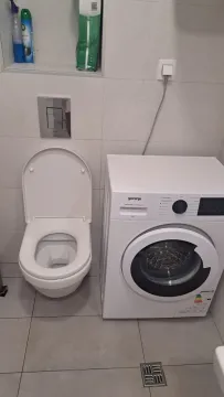 Manje kupatilo sa toaletom i veš mašinom. - image 8