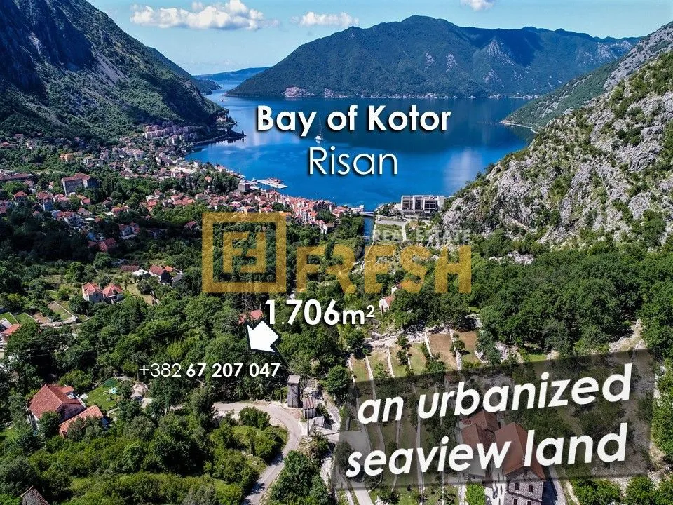Prodaja, plac, 1706m², Kotor, Crna Gora