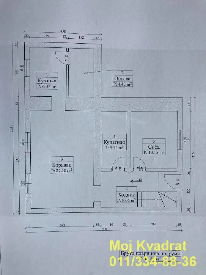 Sale, two bedroom apartment, 83m², Autokomanda, Voždovac Sve Podlokacije