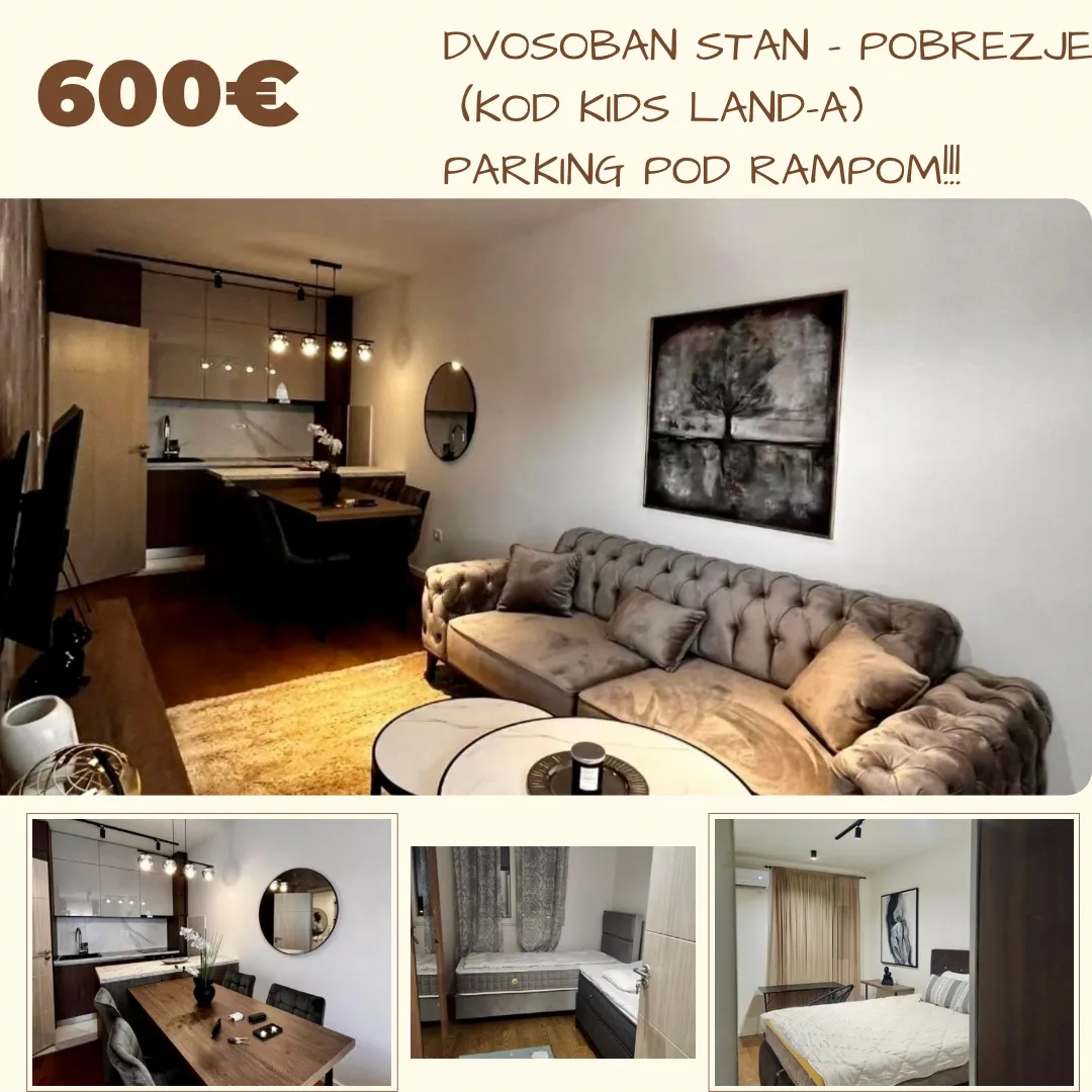 Rent, two bedroom apartment, 56m², Pobrežje, Podgorica