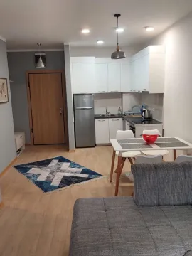 Moderna kuhinja povezana sa trpezarijom i dnevnim boravkom. - image 3