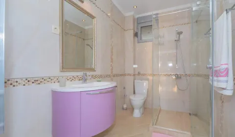 Kupatilo opremljeno umivaonikom, WC šoljom i tuš kabinom. - image 20