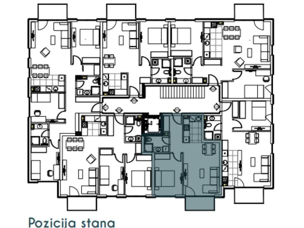 Sale, two bedroom apartment, 50m², Altina, Beograd