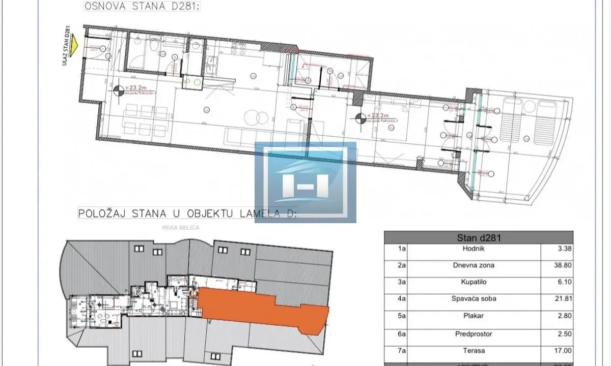 Sale, two bedroom apartment, 92m², Vašarište, Jagodina