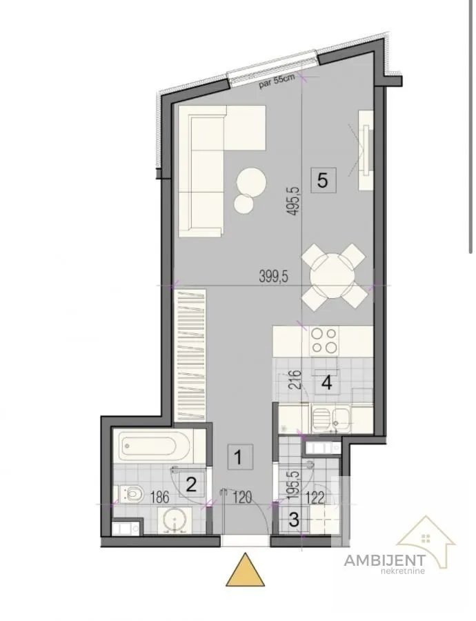 Sale, one bedroom apartment, 36m², Centar Sve Podlokacije, Beograd