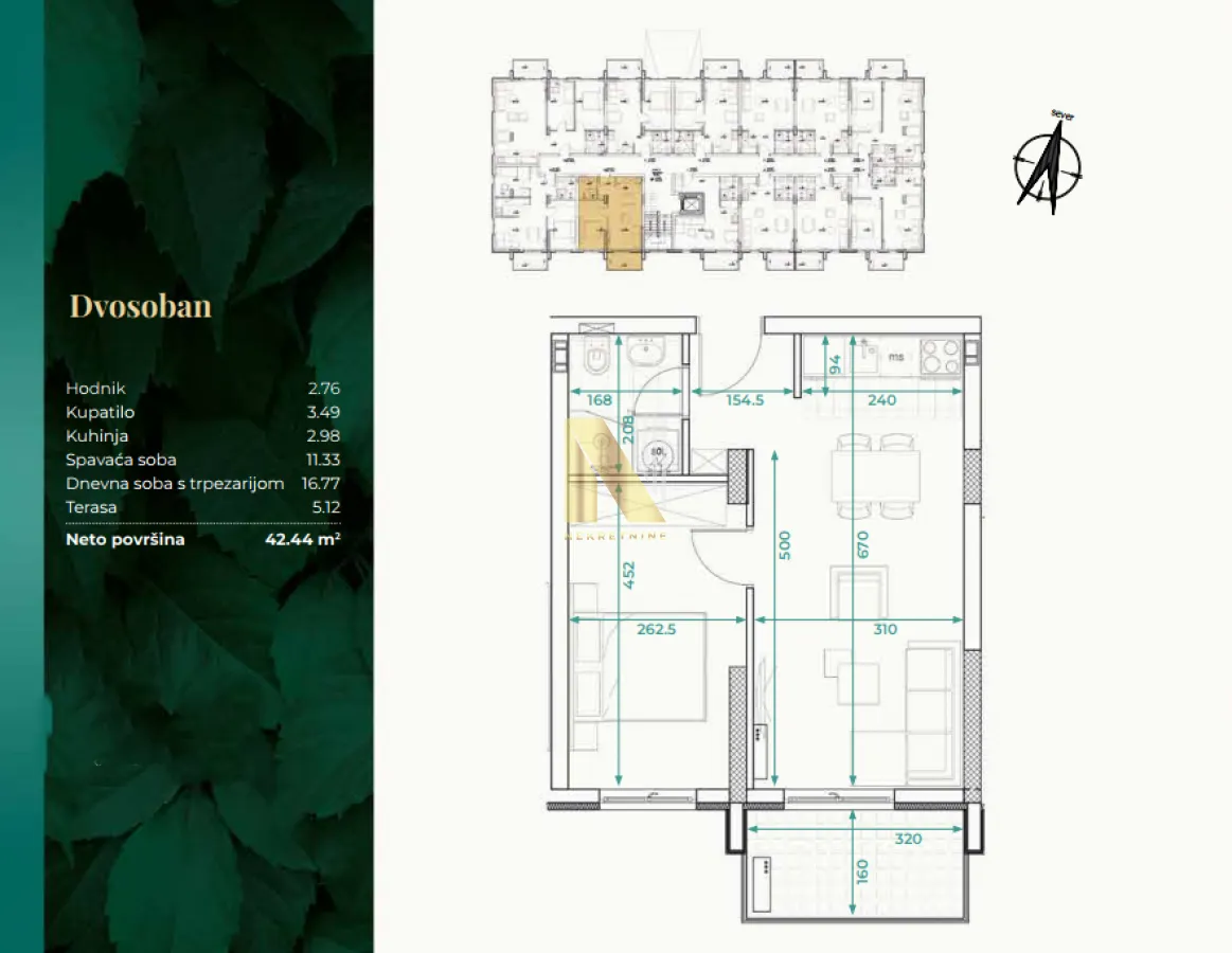 Sale, two bedroom apartment, 42m², Banja Vrdnik, Irig