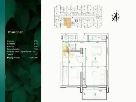 Sale, two bedroom apartment, 42m², Banja Vrdnik, Irig