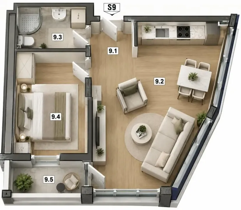 Sale, two bedroom apartment, 41m², Zemun Gardoš, Zemun Sve Podlokacije