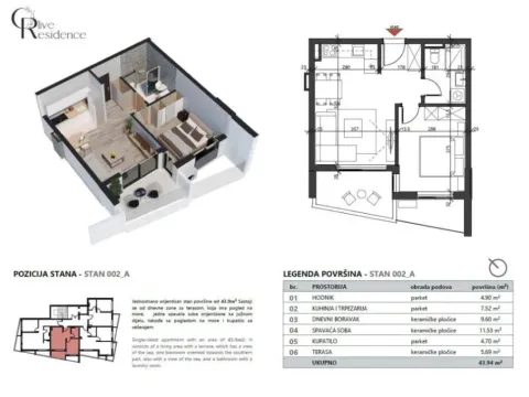 Prodaja, jednosoban stan, 45m², Petrovac, Budva - image 3