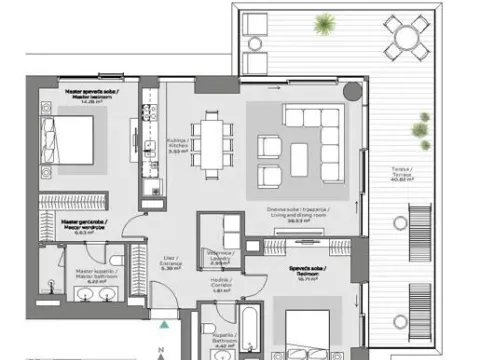 Sale, three bedroom apartment, 141m², Beograd Na Vodi, Beograd - image 9