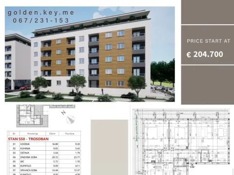 Sale, three bedroom apartment, 85m², Zagorič, Podgorica - image 2