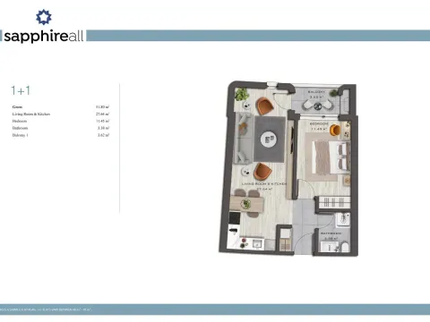 Sale, studio apartment, 31m², Bar, Crna Gora - image 9