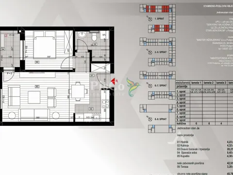 Prodaja, jednosoban stan, 46m², Stari Aerodrom, Podgorica - image 12
