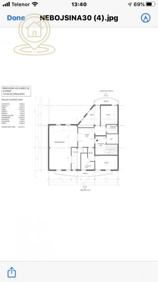 Rent, four bedroom apartment, 144m², Neimar, Vračar Sve Podlokacije