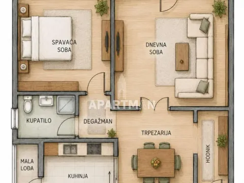 Sale, two bedroom apartment, 62m², Novi Beograd Sve Podlokacije, Beograd - image 16