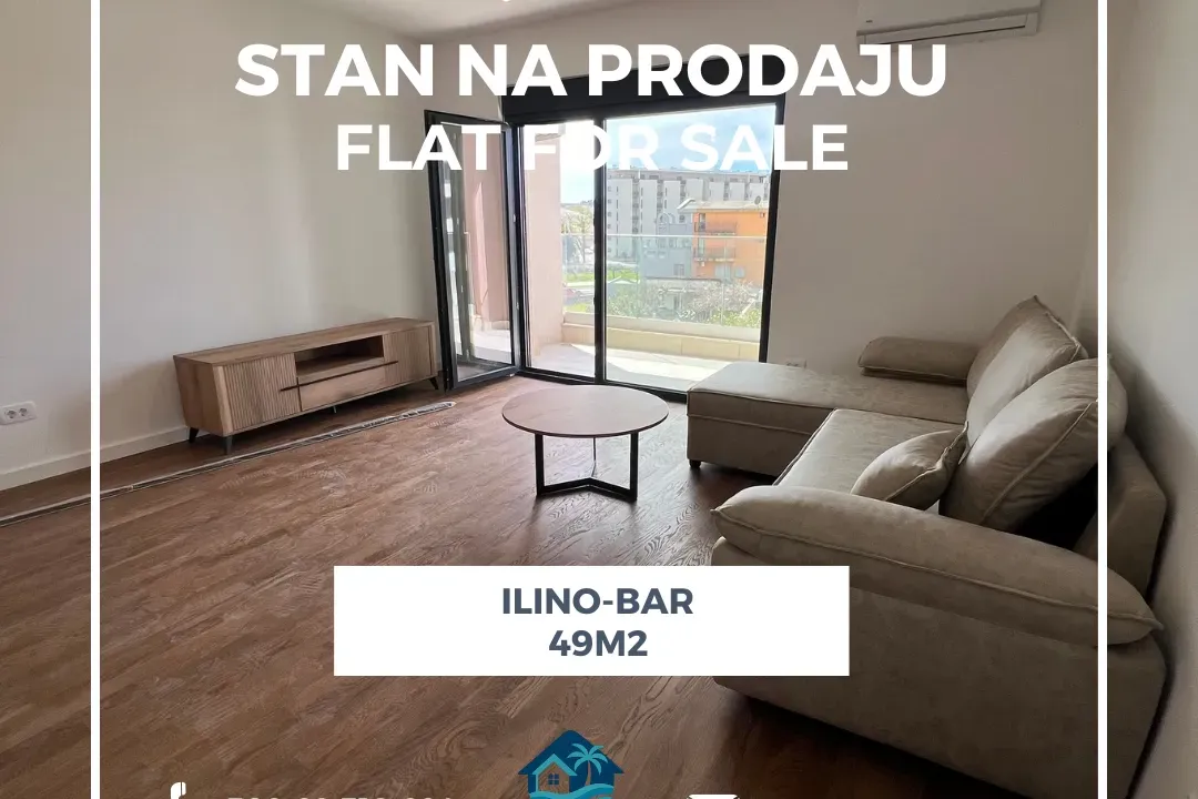 Sale, one bedroom apartment, 49m², Ilino, Bar