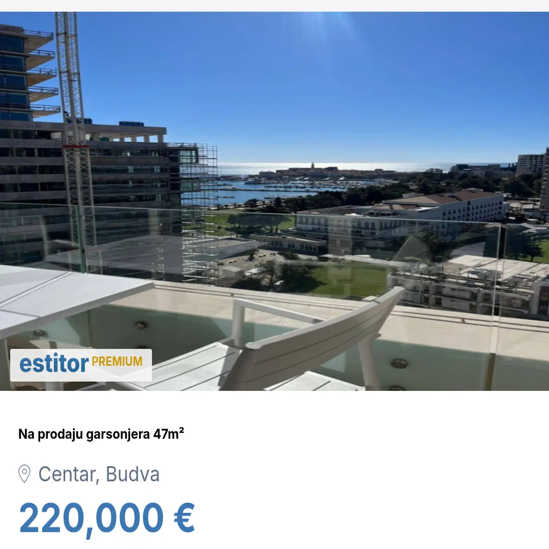 Sale, studio apartment, 47m², Centar, Budva