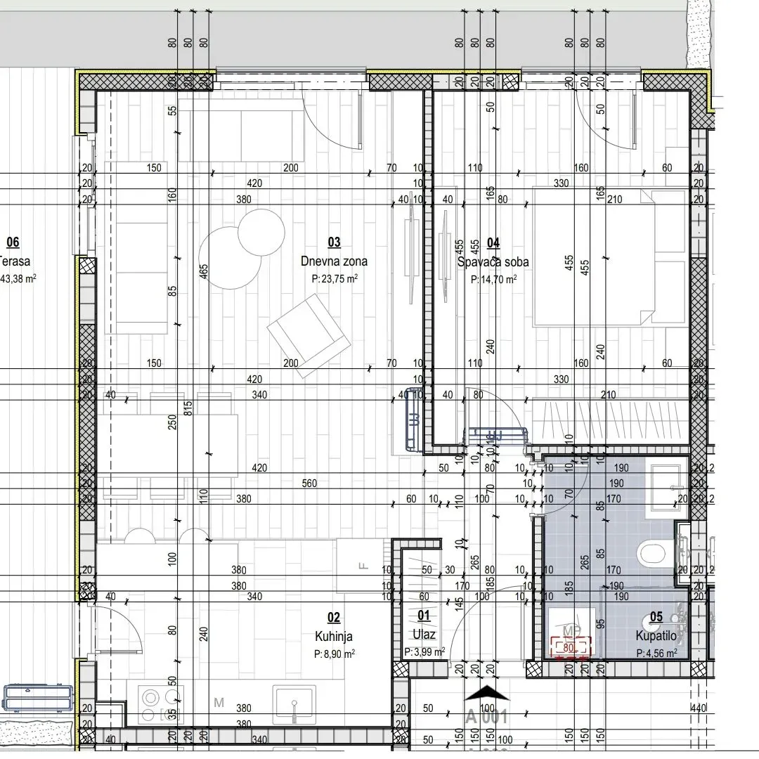 Sale, one bedroom apartment, 99m², Zabjelo, Podgorica